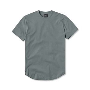 Cuts Clothing Men's Curve Hem Crew Neck 4 Way Stretch Tee T-Shirt - Sage